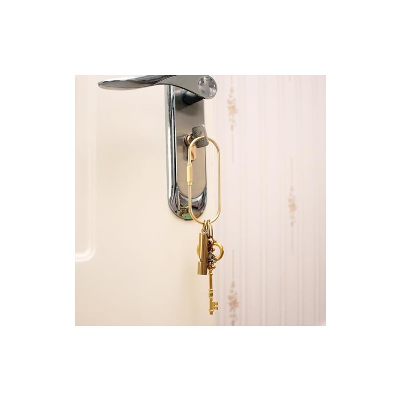 Elegant Gold Brass Key Rings - Purse Bag Charms &