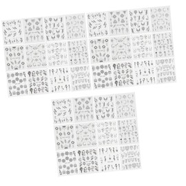 FOMIYES 3sets Watermark Nail Art Stickers Girls' Nail Stickers for Women 24pcs*3