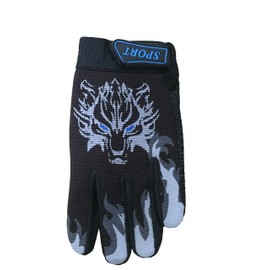 EurHouse Bike Cycling Gloves for Children Full Finger Non-slip Breathable Kids Gloves Warm Sport Mittens (Black)