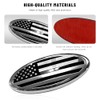 Sun Walker Front Grille American Flag Emblem, 9 Inch Aluminum
