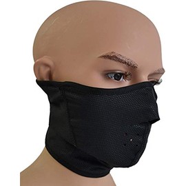 Windproof face mask, inner fleece, breathing holes, extremely lightweight - protects against wind and cold, black