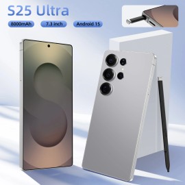 2025 New Original S25 Ultra 16GB+1TB 5G Android Smartphone Dual SIM 4K 2K Screen Resolutions 108MP for French Spanish Gamingcolor: Silver, ram: 16g, storage capacity: 1TB, plug: AU