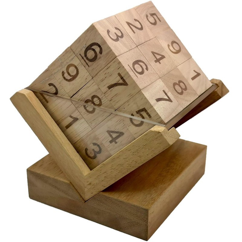 3D Wooden Sudoku Cube Puzzle and Game