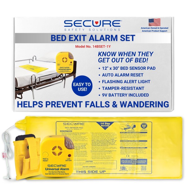 Secure Bed Alarm for Elderly Adults - 12" x 30"