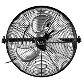 Simple Deluxe 20 Inch High Velocity 3 Speed, Black Wall-Mount Fan