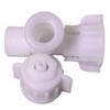 NuFlush Nylon Bidet T-Adapters 1/2 inch Female 1/2 inch Male,