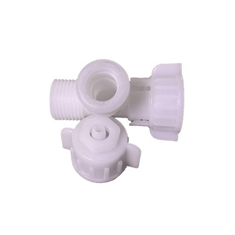 NuFlush Nylon Bidet T-Adapters 1/2 inch Female 1/2 inch Male,