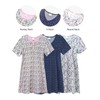 CONOMAX 3PCS Sleepwear Night Shirts Soft nightgowns Short Sleeve Sleep