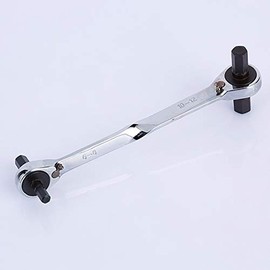 Hexagon Drive Ratchet Wrench Tool Quick Release Manual Double Head Torque Wrench with Sockets Lock for Universal Furniture Auto Car Repair (6 * 8-10 * 12)