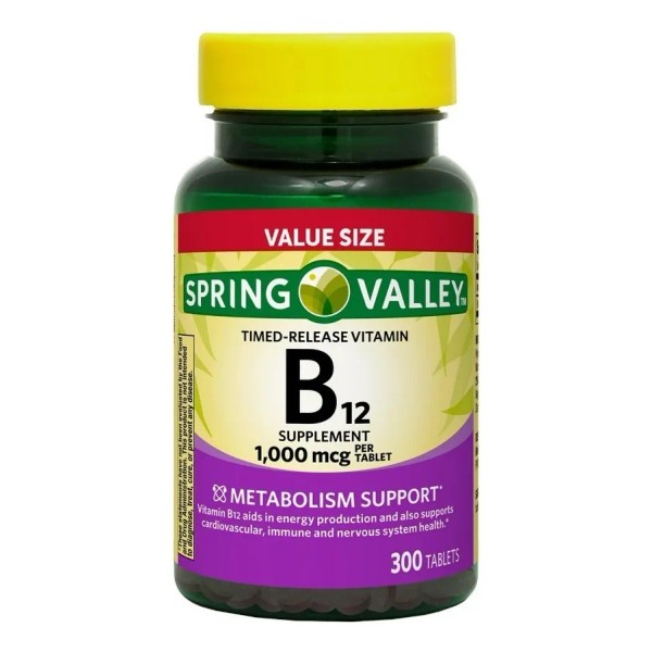 Vitamina B12 5,000mcg - 300 Tabletas Sabor Cereza