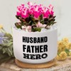 DecStic Husband Father Hero Ceramic Planters Bible Verse Planters for