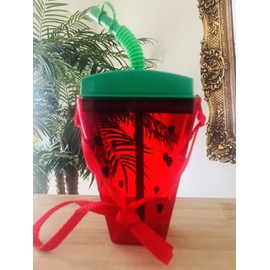 greenbrier Watermelon Tumbler Water Bottle w/ Straps & Straw Portable Cup Travel Flask. New