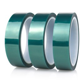 BOMEI PACK High Temp Tape Powder Coating, High Temperature Masking Tape 3 Rolls x 1 inches x 324 Feet, Heat Resistant Tape, Epoxy Release Tape Ideal for Painting, Powder Coating, Circuit Boards