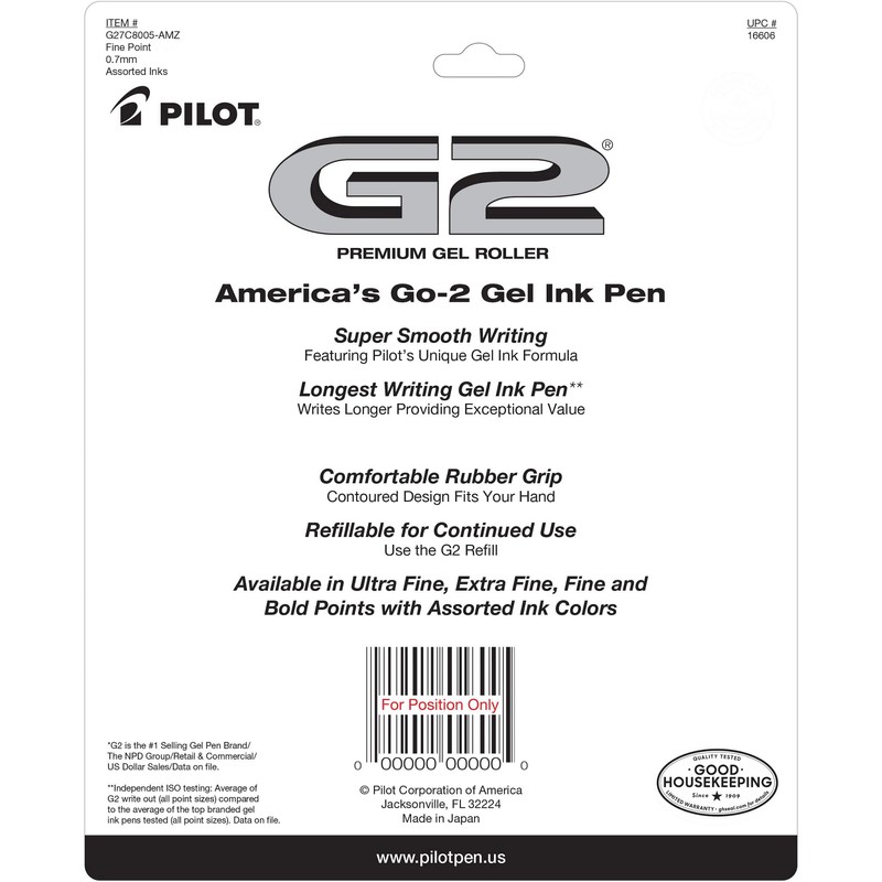 Pilot G2 Premium Gel Pens, Gel Roller Pens, Fine Point