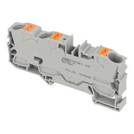 2210-1301 | WAGO 3-CONDUCTOR THROUGH TERMINAL BLOCK WITH PUSH BUTTON 10 MM GREY