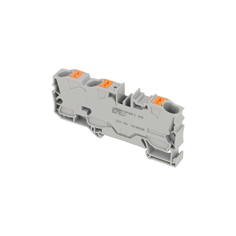 2210-1301 | WAGO 3-CONDUCTOR THROUGH TERMINAL BLOCK WITH PUSH BUTTON