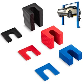 80 Pcs Car Lift Auto Leveling Shim Install Kit for 2 Post 4 Post Car Lift Precise Leveling Installation, 4/5" Opening Shims Fit for 3/4" Anchor Bolt (1/4" Black, 1/8" Red, 1/16" Blue, 3/64" Orange)