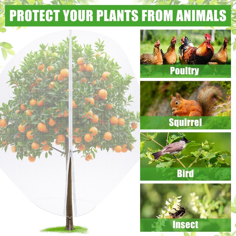 Vincreem 10 x 10 FT Large Fruit Tree Netting Bags