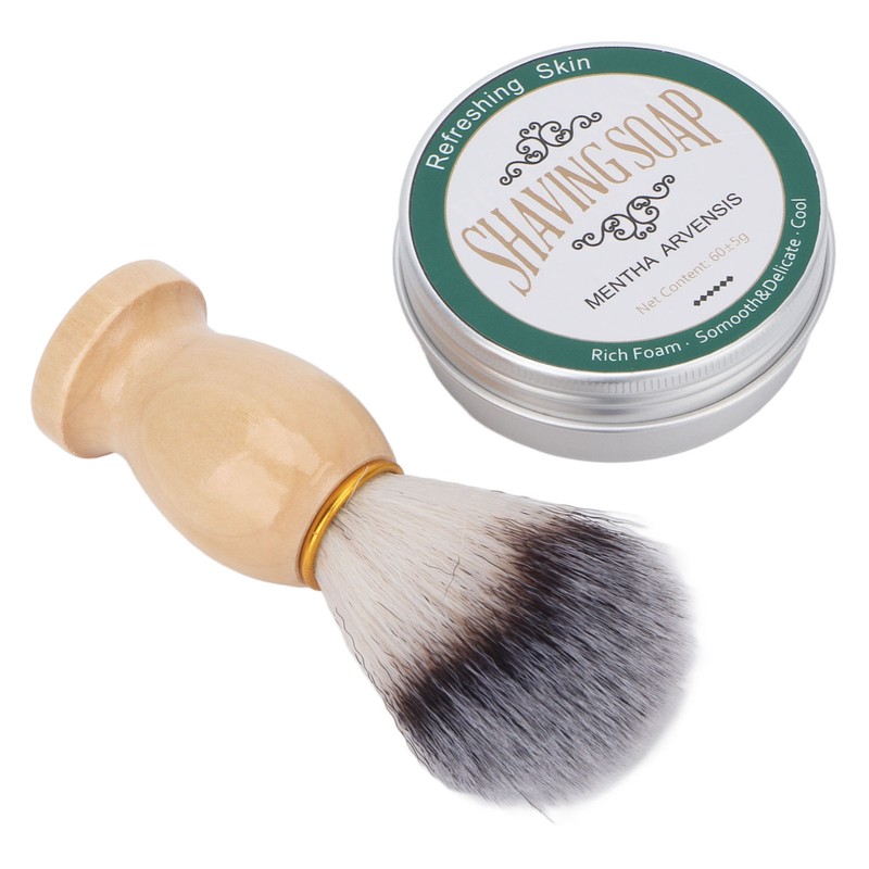 2 Pcs 60g Shaving Soap Mint Fragrance Softening Beard Men's