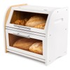 Arise Stylish Bamboo Bread Box for Kitchen Countertop, Extra Large