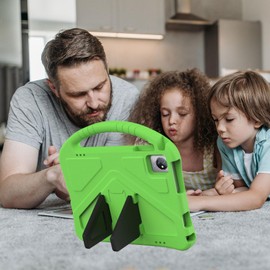 Tading Kids Universal Case for Blackview Tab 8 WiFi 10.1 inch 2023, EVA Foam Stand Handle Cover for Blackview Tab 7 WiFi/OSCAL Pad 60/ DragonTouch Notepad 102/ Teclast P40HD 10.1" Tablets - Green