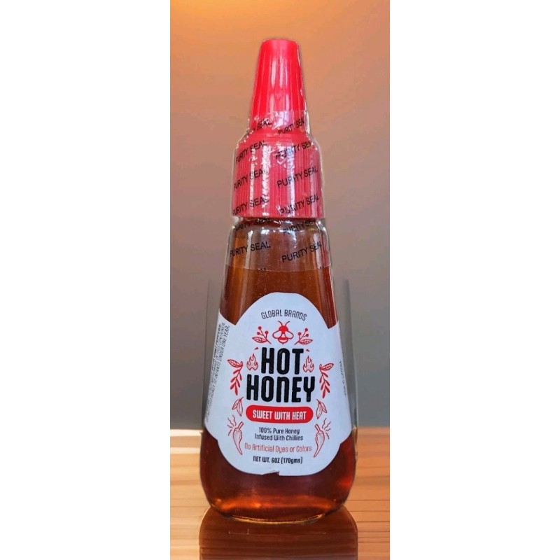 Global Brands Hot Honey Sweet with Heat 100% Pure Honey