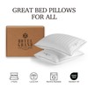 Hotel Grand White Feather Down Pillows Standard Size Set of