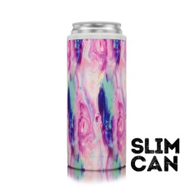 Seriously Ice Cold SIC 12oz Tall Slim Can Seltzer & Beer Insulated Cooler Sleeve, Premium Double Wall Stainless Steel Skinny Thermocooler (Cotton Candy)