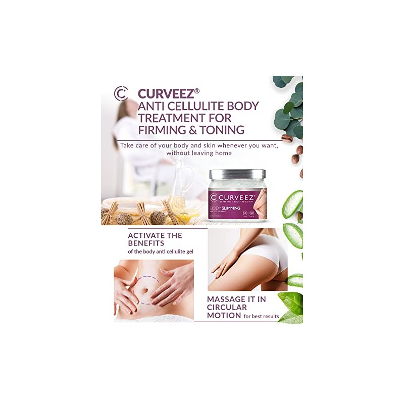Curveez Bundle Gel anticelulitis adelgazante y envoltura corporal osmótica (gel)