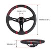 RASTP Universal Racing Steering Wheel,Deep Dish Steering Wheel Leather Embroidery