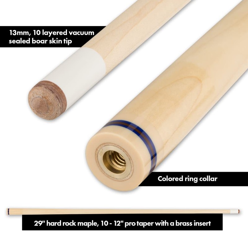 Action Impact - Billiards Pool Cue Stick - White &