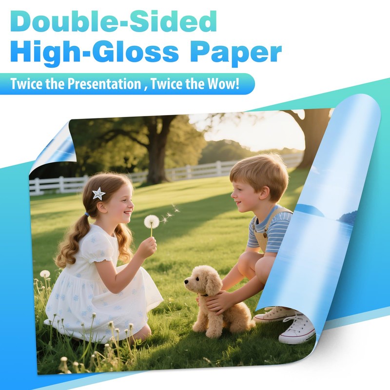Uinkit Double Sided Photo Paper Glossy 40 sheets 8.5x11 54lbs