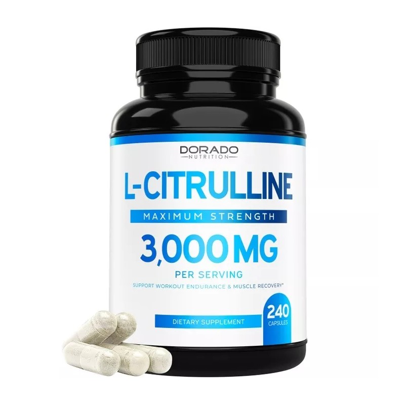 Dorado L-Citrulline 3000mg 240 Capsules GMP Certified & Non-GMO Free