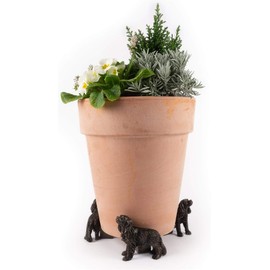 Potty Feet Cavalier King Charles Spaniel Figures Plant Pot Feet Planter Riser - Pot Support Feet - Handmade Yard Art Ornaments - 3pcs