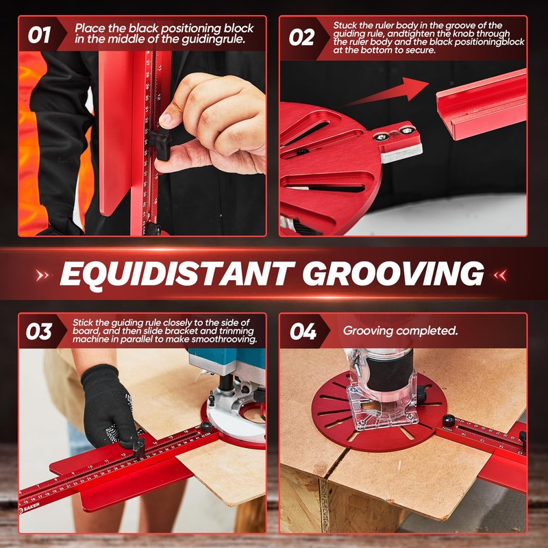 Upgraded Saker Router Milling Groove Bracket|Router Woodworking Tools|Cabinet Hardware Jig|Universal
