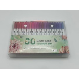 60 Colors Dual Brush Marker Pens Set, Fine Point and Brush Tips Colored Pens for Coloring Books Bullet Journals Planners, Note Taking Coloring Writing