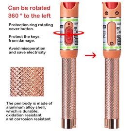 Duogalia Visual Fault Locator 30KM, VFL Fiber Optic Tester with Single Mode 9/125um FC to LC Adapter, Fiber Tester for Fiber Network Cable Test(Golden Red)