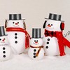 NIYANGLE Christmas Snowman Kit, Mini Black Hats Nose & Buttons