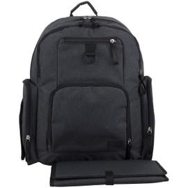 BODHI Baby Portable Diaper Changing Pad Diaper Changer Travel Bag, Changing Mat, Baby Changing Station, Infant Gift, Black Chambray