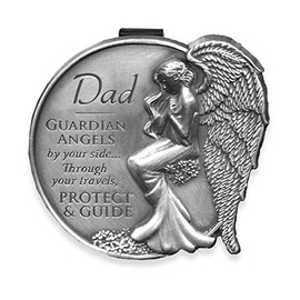 AngelStar 15681 Dad Guardian Angel Visor Clip Accent, 2-1/2-Inch , Grey