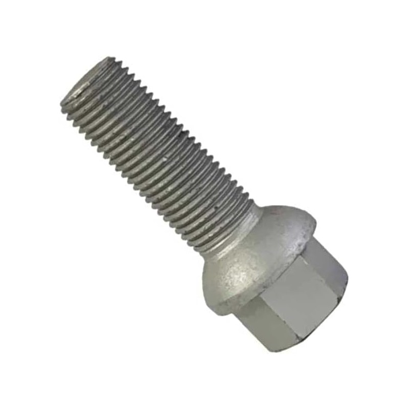 Wheel Bolts Silver Ball Collar R14 M14 x 1.5 35