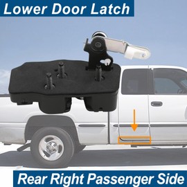 Lower Door Latch for Rear Quad Cab Compatible with Dodge Ram 1500 2500 3500 1998-2002 Cargo Door Lock Actuator Replaces 55275100
