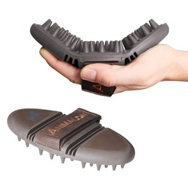 Animalon CareFlex Massage Curry Comb, Flexible and Ergonomic Massage Brush with Velcro Fastening for Real Connoisseurs, Perfect for Changing Fur