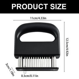 Meat Tenderiser with 48 Stainless Steel Needles, Meat Tenderizer Tool for Beef, Chicken and Pork, Professional Meat Hammer for Home and Outdoor Cooking