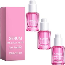 Collagen Active Serum for Women, Hydrating Firming Facial Serum, Gentle Ampoule Suitable for All Skin Types Including Sensitive Skin (3pcs)