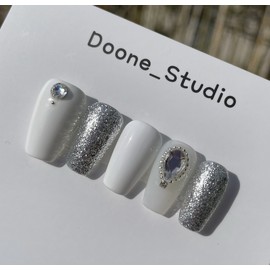 [Nessam] Handmade nail tips, the standard for wedding nails - Check the description of the work and add it to your request / [네쌤] 웨딩네일의 정석 수제네일팁 - 작품설명 확인 후 요청 사항에 기재