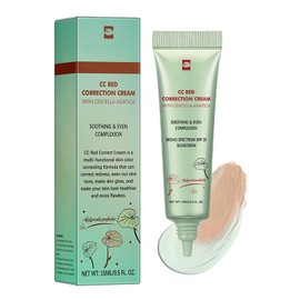 CC Red Correct with Centella Asiatica - Colour Correcting Foundation with Spf 25 - Anti-Redness Face,Lightweight CC Cream Tinted Moisturiser - Refine Skin Texture,Softer&Hydrated Skin Green Concealer