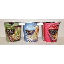 Trader Joe’s 3 Instant Ramen Soup, Miso, Chicken Flavor, Spicy Miso (Three Cups)