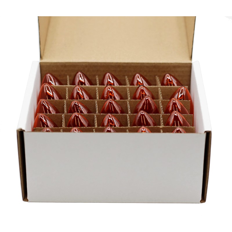 Creative Hobbies® Transparent Orange C7 Light Bulbs - 7 Watt,