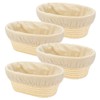4PACK 8 inch Oval Bread Proofing Basket Banneton Bread Dough